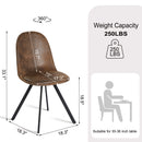 Modern 5-Piece Dining Set with Rustic Chairs