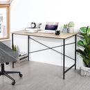 Modern Simple Writing Office Home Computer Desk, Oak/Black