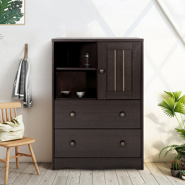 Wood Locker Storage Cabinet for Kitchen and Living Room