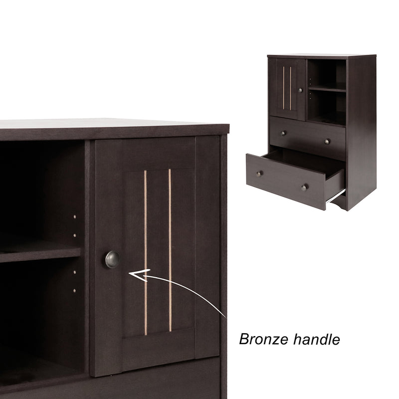 Wood Locker Storage Cabinet for Kitchen and Living Room