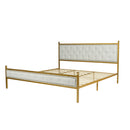 Diamond Tufted Upholstered King Size Bed Frame – Elegant and Durable