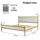 Diamond Tufted Upholstered King Size Bed Frame – Elegant and Durable