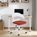 Modern Rolling Desk Chair with Adjustable Height and Soft Fabric Seat, Peppery/Yellow