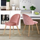 Rose Velvet Dining Chairs Set of 2