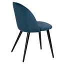 Set of 2 Elegant Navy Blue Velvet Dining Chairs