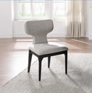 Koen Beige Chenille & Black Upholstered Side Chair (Set of 2)