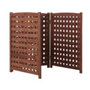 3-Panel Outdoor Air Conditioner Fence Screen, Outside Wood Privacy Fence, 32' W x 38' H