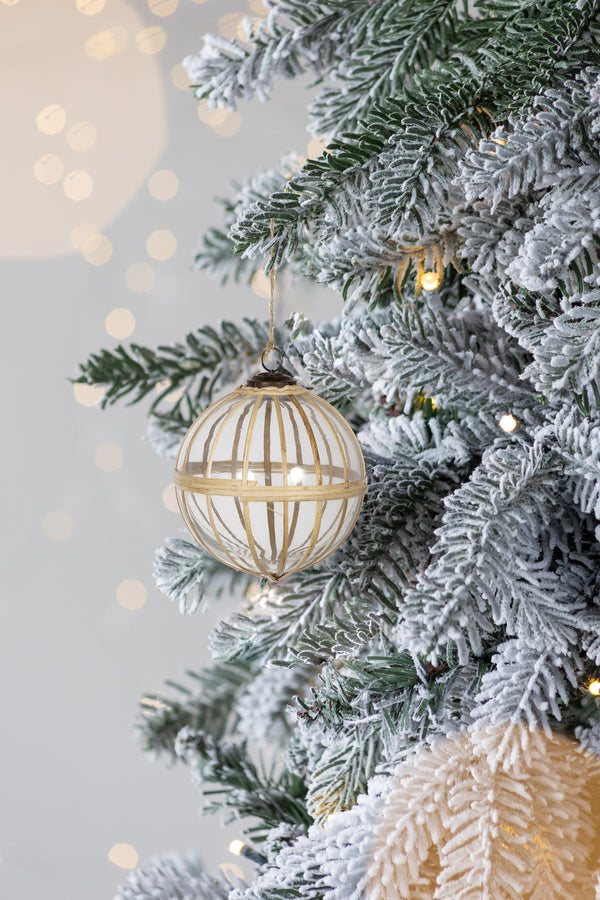 D5' X-Mas Hanging Ornament, Decorative Hanging Ball Christmas Tree Ornaments for Holiday Party Decorations, Set of 2