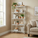 5-Tier Adjustable Heavy-Duty Wire Shelving Units - Rust-Resistant Metal Storage Racks for Kitchen, Garage, Bathroom & Pantry (29.53' D x 13.78' W x 59.06' H)
