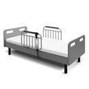 Electric Adjustable Hospital Bed for Home Use with Wired Remote Control, Memory Foam Mattress in Gray and White, Carbon Steel Frame, Foldable Design
