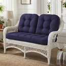 Wicker Chair Cushions Set of 3. Anti-Slip/Waterproof Patio Furniture Chair Cushions. Tufted Outdoor Furniture Cushions 4 Inch Extra Thick.