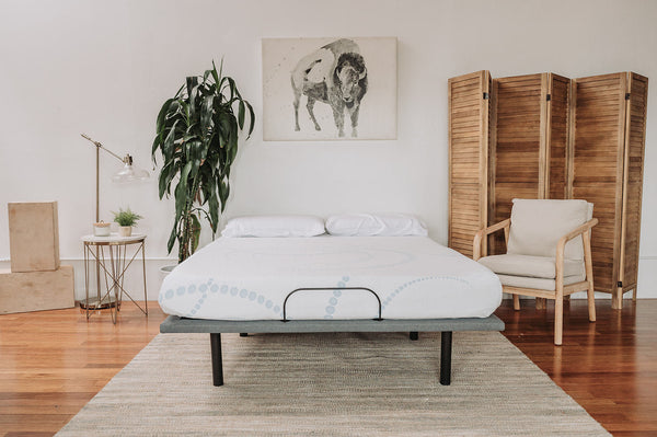 Omne Sleep 8' Memory Foam Mattress Twin in White/Light Blue