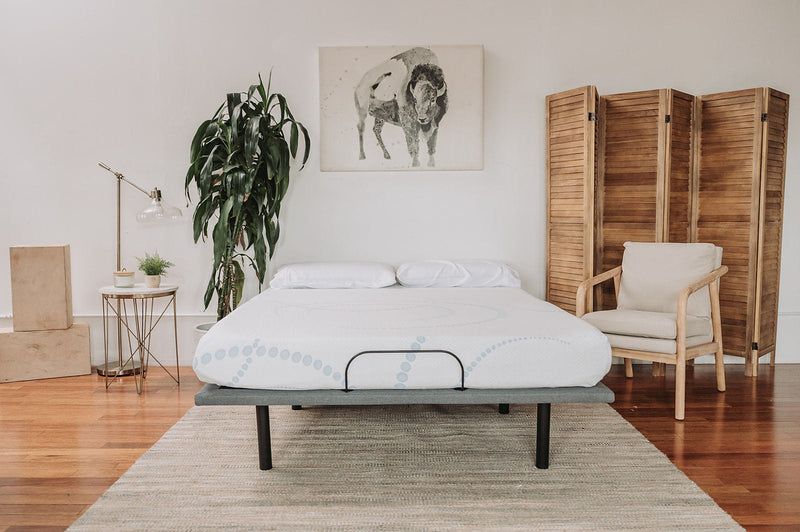 Omne Sleep 8' Memory Foam Mattress Twin in White/Light Blue