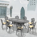 9-Piece Set Of Cast Aluminum Patio Furniture With Off-white Seat Cushions(same as W1710S00602)