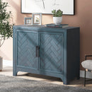 U_STYLE 40'' Modern Cabinets with Unique Design Doors with 1 Adjustable Shelves,Suitable for Multiple Rooms Such as Living Room and Study Room
