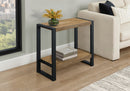 Accent Table, 24'h, Side, End, Nightstand, Lamp, Living Room, Bedroom, Mango Wood-look Laminate, Black Metal, Contemporary, Modern