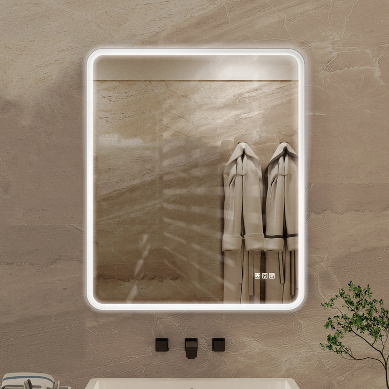 30 X 36 Rectangular Framed Dimmable Anti-Fog LED Wall Bathroom Vanity Mirror Lighted Mirror