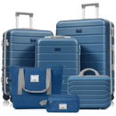 Travelpro Max 6-Piece Hardside Luggage Set with TSA Lock, 14/20/24/28 Inch Spinner Suitcase Set with Expandable Travel Duffel Bag & Waterproof Toiletry Kit, Adjustable Handle (
blue)