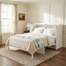 Queen Murphy Bed with Large Drawers,White (OLD SKU: LP000678AAK)