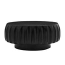 Round Solid Wood Carved Coffee Table with Elegant Sculptural Design
