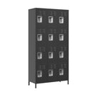 12 Door 72'H Metal Lockers With Lock for Employees,Storage Locker Cabinet for Home Gym Office School Garage,Easy Assembly,Black