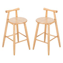 Grove Indoor Rubberwood Barstool, Natural Finished, Set of 2