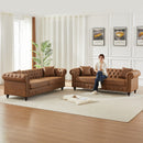 FX 3 Seats + 3 Seats Combo Sofa Modern living room sofa with solid wood frame and wooden feet, 4 cushions, apartment sofa furniture for living room, living room, office  W1926S00039