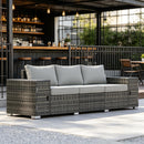 Garden Sofa,Patio Sofa,3 Seater Wicker Outdoor Couch