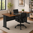 Computer Desk, 63 Inch Office Desk, Gaming Desk Writing Desk Work Desk for Home Office, Study, Modern Simple Desk,Metal Frame Black