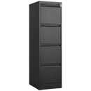 4 Drawer Vertical File Cabinet with Lock for Home Office Organizer, Black Metal Filing Cabinet, Letter/A4/Legal Size