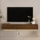 Floating TV Stand Wall Mounted with 16 Color LEDs,69' Modern TV Stand, Floating TV Cabinet Entertainment Center for 55 60 65 Inch TV