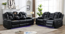 ZPM070 Power reclining sofa set 3+2 with DDT / LED Strip / reading light / USB charging port / cup holders / storage BLACK color