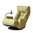 Adjustable Green Swivel Lounge Chair with 360-Degree Rotating Seat and Headrest Support Leisure Chair Deck Chair - Game Chair for Living Room