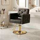 Barber Chair for Hair Stylist- 360° Swivel, Adjustable Height, Capacity 350 LBS with Heavy Duty Hydraulic Pump,BLACK