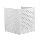 3-Panel Outdoor Air Conditioner Fence Screen, Outside Wood Privacy Fence, 32' W x 38' H