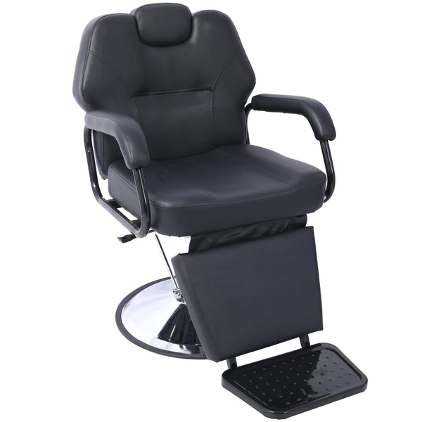 Hair Stylist All Purpose Barber Chair for Barbershop Salon Chair,Heavy Duty Hydraulic Barber Chair Spa Furniture Shampoo Reclining Extra Wider Seat Beauty Hair Salon Equipment,black