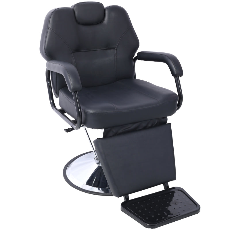 Hair Stylist All Purpose Barber Chair for Barbershop Salon Chair,Heavy Duty Hydraulic Barber Chair Spa Furniture Shampoo Reclining Extra Wider Seat Beauty Hair Salon Equipment,black