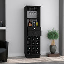 Hype Bar Cabinet, Twelve Built-in Wine Rack, Two Drawers, One Shelf