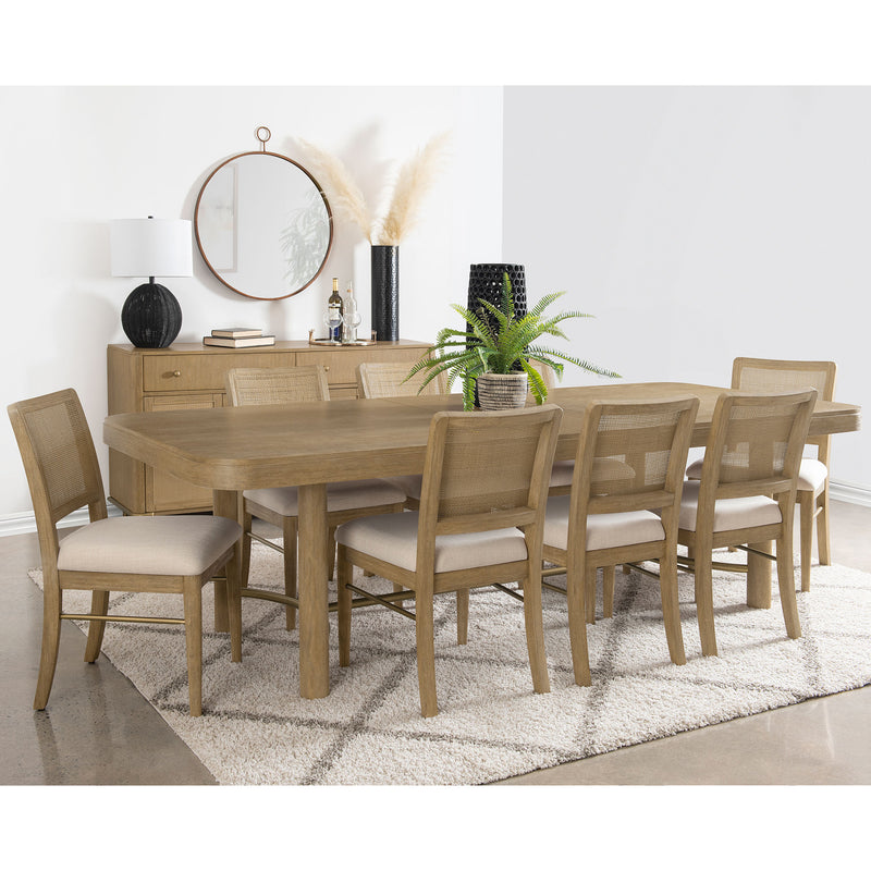 Benson Sand Wash 9-piece Extension Leaf Dining Table Set