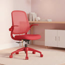 Ergonomic Color Office Chair 300lb (About 149.7kg), Home Office, Mesh Back, Integrated Molded Foam, Comfortable Sitting, Flipping Armrest, Fireproof, Rotating, Lifting Multifunctional Chair (Red)