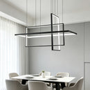 3 - Light 33'W Statement LED Modern Chandelier with Wrought Black Iron Accents for Dining or Living Room