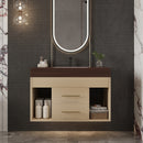 29.9' Modern Floating Bathroom Vanity with Sintered Stone Top Ceramic Undermount Sink Wall-Mounted for Small Bathrooms, Apartment