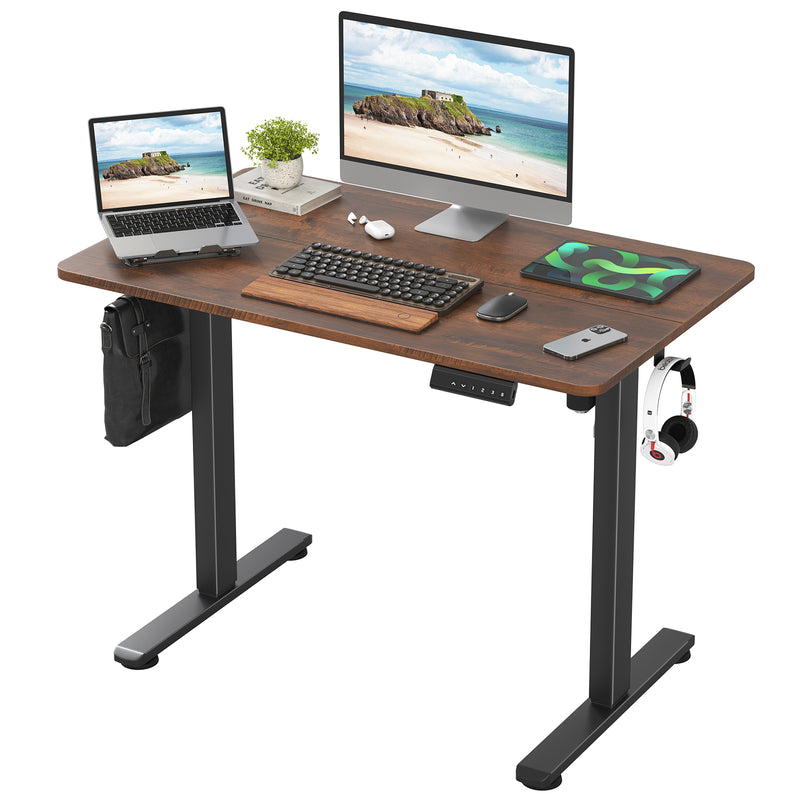 STARY Electric Standing Desk Adjustable Height Sit Stand Home Office Desk with Splice Board