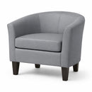 Faux Leather Accent Chair Gray