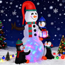 Christmas Inflatable Snowman with Penguins – Light-Up Design, Festive Outdoor Decor for Holiday Cheer