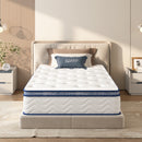 Twin Size Mattress,12 Inch Hybrid Mattress, Individually Pocketed Innerspring, Medium Firm