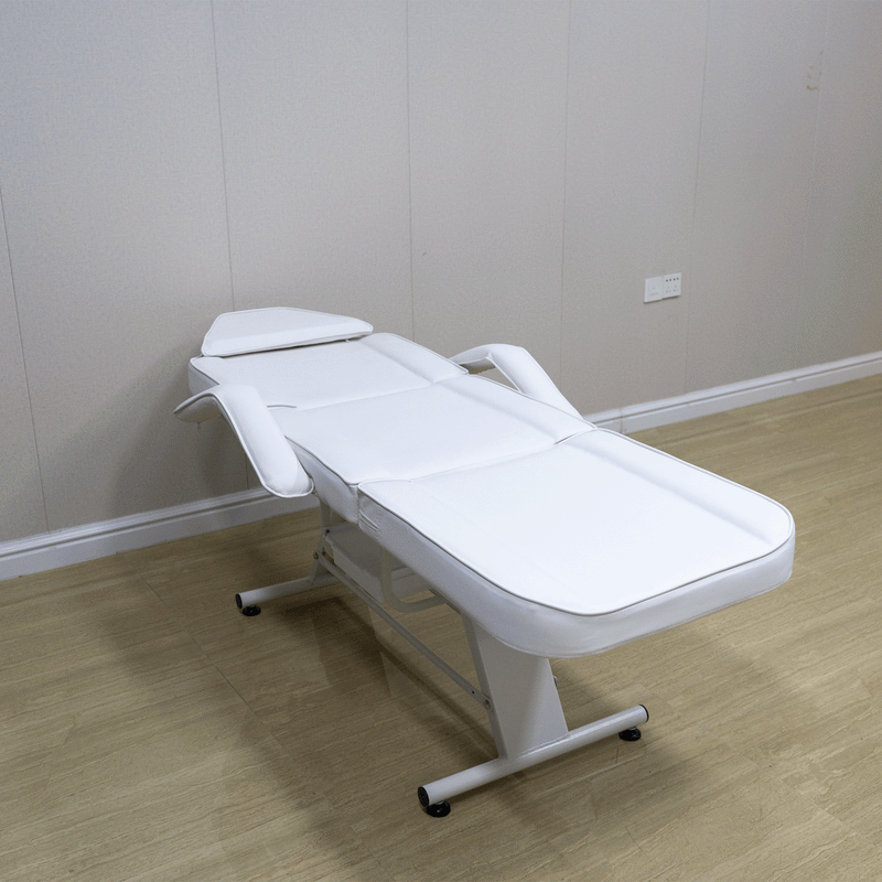 Tattoo Chair for Client, Facial Beds for Esthetician Adjustable 3-Section Lash Tattoo Bed, 72 Inches Facial Spa Chair Professional Tattoo Chair for Artist Beauty Massage Salon, White