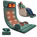 Full Body Massage Mat with Heat, Detachable Massager Pad for Deep Tissue Pain Relief, 10 Vibrating Motors for Relaxation at Home or Office