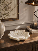 11.8x11.8x2.8' Flower Decorative Bowl, Hand-finished Lotus Bloom