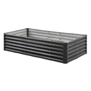 Metal Raised Garden Bed, 6 x 3 x 1.4 ft Outdoor Galvanized Planter Garden Box, Open Bottom Design, Large Planter Raised Bed for Growing Vegetables, Flowers, Herbs, and Succulents, Dark Gray
